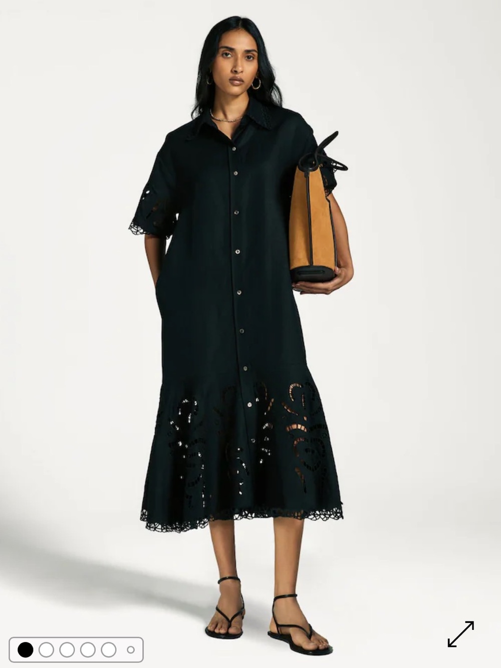 NWT Sea Marja Black Embroidered Dress XXS